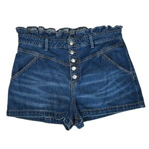 Wild Fable Paperbag Waist Button Fly Denim Shorts High Rise Size 16